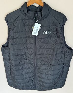 Core 365 XLT Prevail Packable Puffer Vest Black Embroidered With Olay